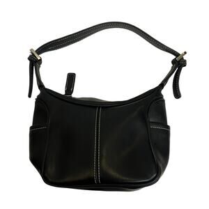 Vintage Y2K Nine West Black Vegan Leather Mini Shoulder Bag